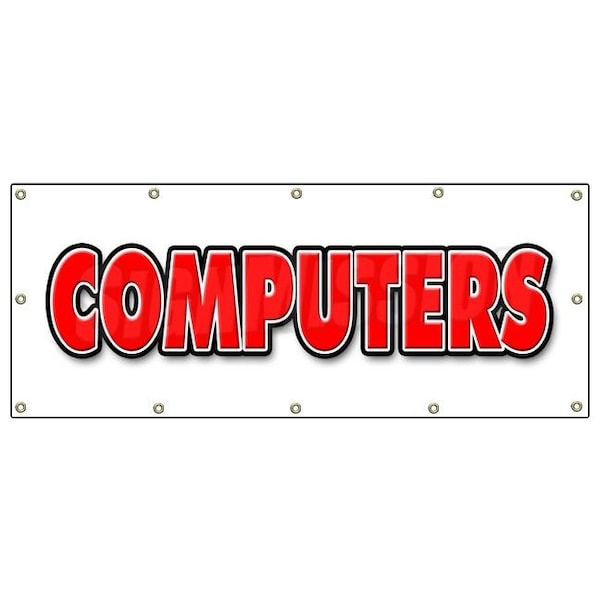 Signmission COMPUTERS BANNER SIGN computer repair signs tech virus fix computer B-120 Computers - main